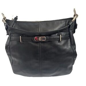 Coach Handbag ShoulderBag 17816 Black Leather Satchel Tote